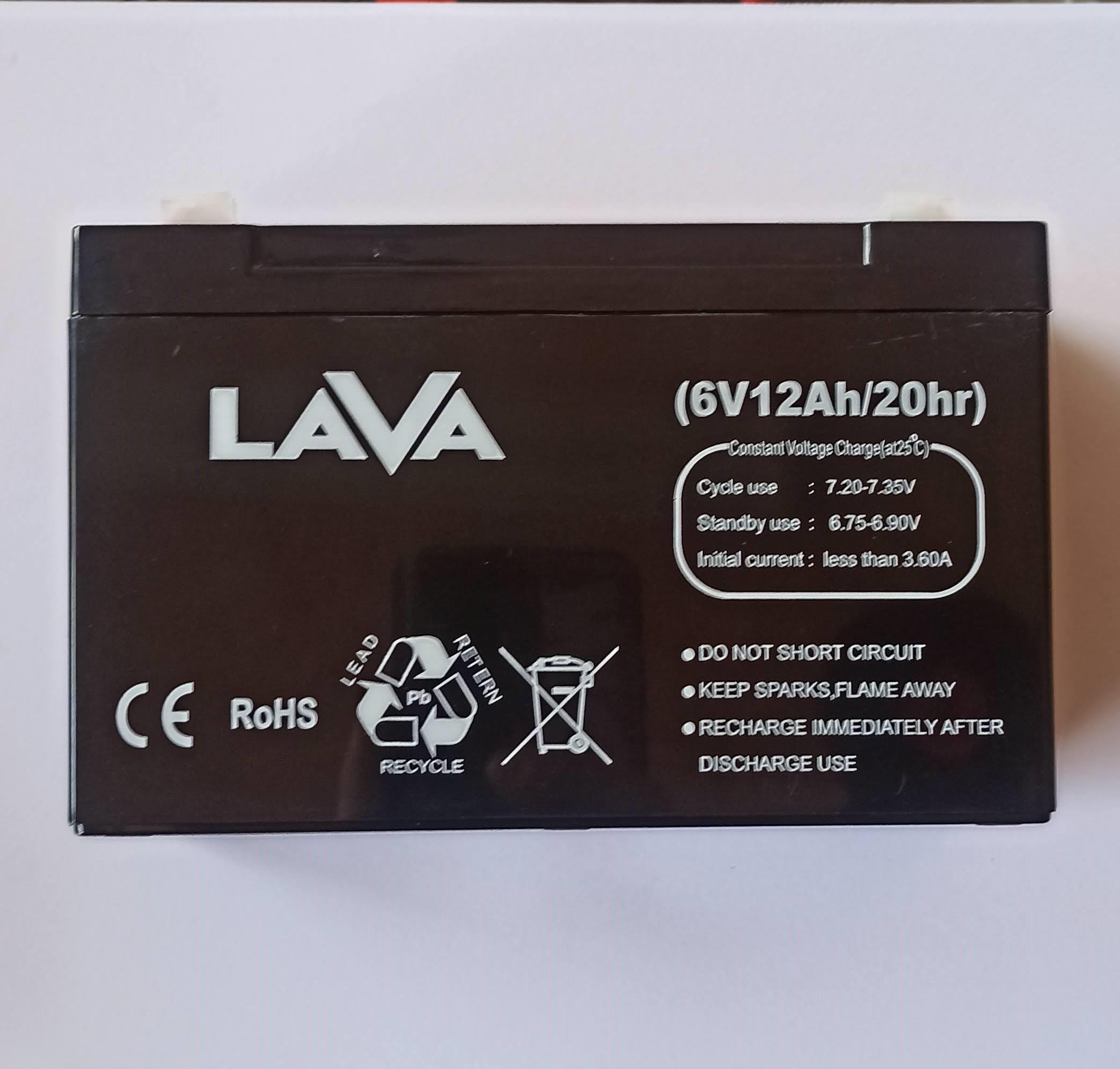Акумулаторна батерия LAVA 6v12Ah